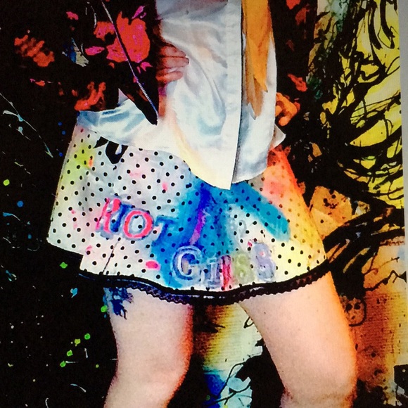 Lexa Vonn polka dot pop art Riot Grrl mini skirt - Picture 2 of 7
